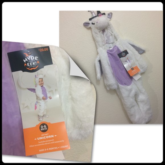Halloween Costume Unicorn Baby 0-6mo Jumpsuit NWT - Picture 1 of 14